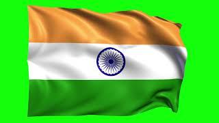 India Flag Green Screen Free Footage 4 Diffrent Style