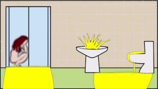 short Animation - the relief of peeing in the shower