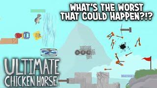 WHAT'S THE WORST THAT COULD HAPPEN? - Ultimate Chicken Horse Ep. 1 (4 Player Game Play w/ Kovray)