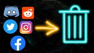 How to Mass Delete All Discord Messages!! (twitter, reddit, Facebook too)