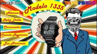 Skmei 1335 Spanish - Manual- Tutorial - Alarm configuration, Chronometer, Double Integrated Clock.