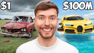 $1 Car vs $10,000,000 Supercar! In Hindi! #mrbeast #trending #viralvideo