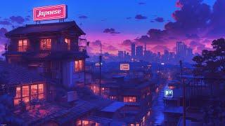 Lofi Hip Hop Beats  Nostalgic 1980s & 90s Retro Japanese Town Ambience  Lofi Rain Playlist