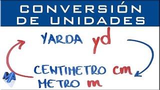 Convertir yadras a centímetros o a metros