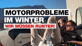 Motorprobleme im Winter, wir müssen runter! Sicherheitslandung mit Dolomitenpanorama!