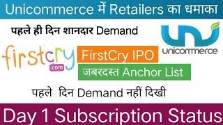 Unicommerce eSolution IPO | FirstCry IPO | Day 1 Subscription Status | Apply Or Not ?