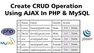 Create CRUD Operation Using AJAX In PHP & MySQL | Insert Update Delete Using PHP jQuery AJAX