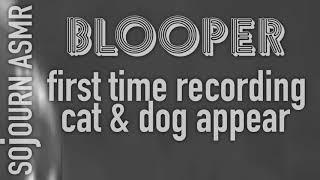 Blooper ASMR - A Cat and Dog interrupt my very first session