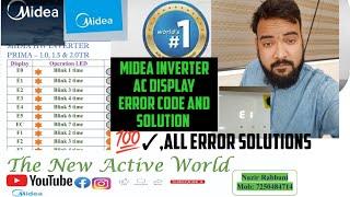 Midea Inverter AC Error Code  List |All Error Solutions|Complete information|Step By Step