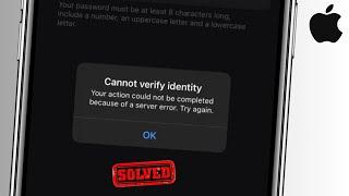 Cannot Verify Identity Your Action Could Not be Completed Because Of A Server Error Try Again iPhone