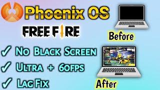 60 fps unlock on Phoenix OS Lag Fix  Black screen problemSolution freefire | RockRam Gaming