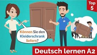 Deutsch lernen | Können Sie den Kleiderschrank liefern? | Wortschatz, Grammatik und Satzbausteine!