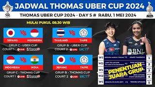 Jadwal Thomas Uber Cup 2024 hari ini, Day5, ~ Jepang vs Indonesia  [Pi] ~  Penentuan Juara Grup