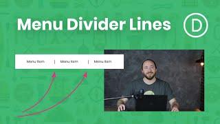 How To Add Vertical Divider Lines Between Menu Items In Divi