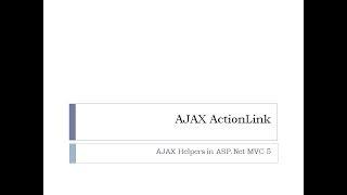 54 - AJAX ActionLink