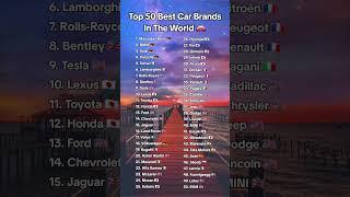 Top 50 Best Car Brands In The World  #viralvideo #ranking #car #cars