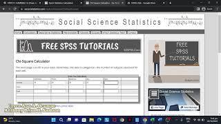 Chi-Square Correlation using an online calculator