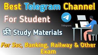 Top 10 Telegram channel for free study materials pdf | Telegram channel for Ssc Bank railway exams |