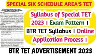 Syllabus of Special TET 2023 । Exam Pattern । BTR TET Syllabus । Online Application Process ।