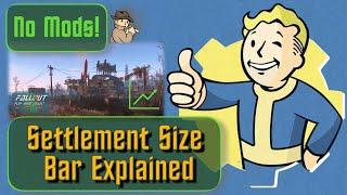 Fallout 4 Settlement Size Glitch Explained : PART 1 of  2. Reset the size bar with no mods 2023