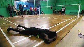 Badminton player dies on the court after intense rally. Watch till the end. #shorts