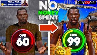 KEVIN DURANT SCORING BUILD 60 OVR TO 99 OVR (NO MONEY SPENT + NO MY CAREER) BEST BUILD IN NBA 2K25