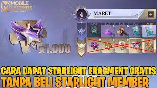 CARA DAPAT 1.000 STARLIGHT FRAGMENT GRATIS TANPA BELI STARLIGHT MEMBER - MOBILE LEGENDS