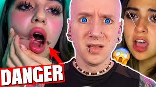 19 PIERCINGS AT HOME!... IT ENDS BADLY! | Piercings Gone Wrong | Roly