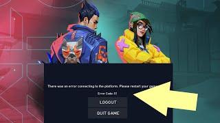 THERE WAS AN ERROR CONNECTING TO THE PLATFORM VALORANT FIX | Fix ANY error code in Valorant!