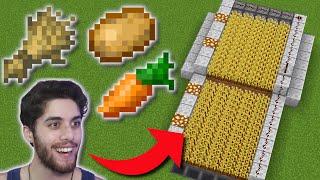 (1.17+) The EASIEST Way To Get WHEAT, CARROTS, & POTATOS In Minecraft!!! - Auto Wheat Farm