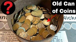 Epic Score - Old Coffee Can Tin Full of Old Coins - Coin Collection