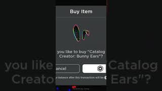 sniping Catalog Avatar Creator: Bunny Ears (roblox free limited)#roblox #freelimited #153
