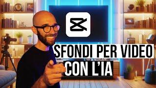 Come creare sfondi per riprese video con l'AI e Capcut