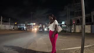   WEST LEGON Night Virtual Walking Tour [4K] - WESTLANDS ROAD - ACCRA-GHANA, West Africa.