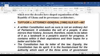 2023 FREE LAW ENTRANCE EXAMS REVISION- LESSON 2: BASIC INTRODUCTION TO CONSTITUTIONAL LAW IN GHANA