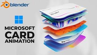 Microsoft Style Card Animation in Blender 3D - Blender 3D Tutorial