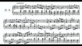 Etude op. 50 No. 2 in A Minor (L. Farrenc) Score Animation