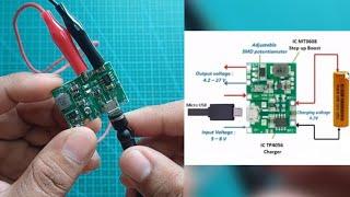 battery charger module board for lithium 18650 3.7V batteries | 2A TP4056 module board