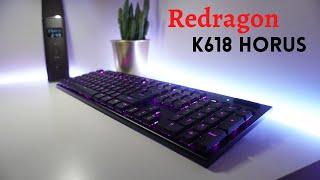 Redragon K618 Horus Gaming Keyboard Review and Typing Test - Best Budget Low Profile Keyboard