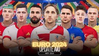 UEFA Euro 2024 Pes 2021 & Football Life 2024 Update Kits & Squad (with Tutorial) (SIDER) PC