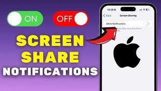 How To Turn On Or Off Notifications While Screen Sharing (2025)