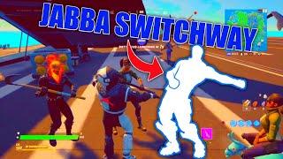 FORTNITE PLAYERS REACTION TO *NEW* JABBA SWITCHWAY EMOTE!!! (DABABY DANCE)