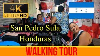 【4K 60fps】San Pedro Sula ~ Walking Tour - Honduras