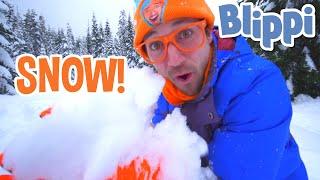 Blippi Makes a Snow Angel | Winter fun for Children | Educational Videos For Toddlers