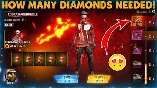 FREE FIRE COBRA LEGENDARY BUNDLE EVENT | HOW MANY DIAMONDS NEEDED TO GET COBRA LEGENDARY BUNDLE