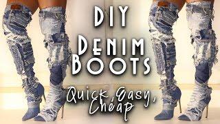 DIY Denim Boots | Quick, Easy and CHEAP