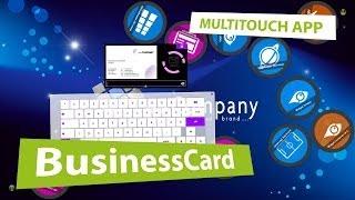 Interactive Digital Signage Software: MultiTouch App BusinessCard