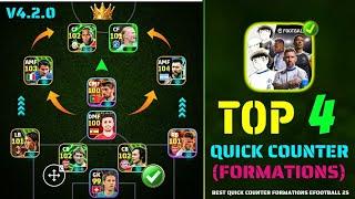 Top 4 Quick Counter Best Formations eFootball 2025  Quick Counter Best Formation In eFootball 2025