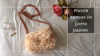 Plastik kanvas ile çanta yapımı • DIY bag tutorial with plastic canvas