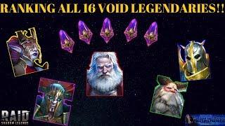 Ranking All 16 Void Legendary Champions In Order | Raid: Shadow Legends